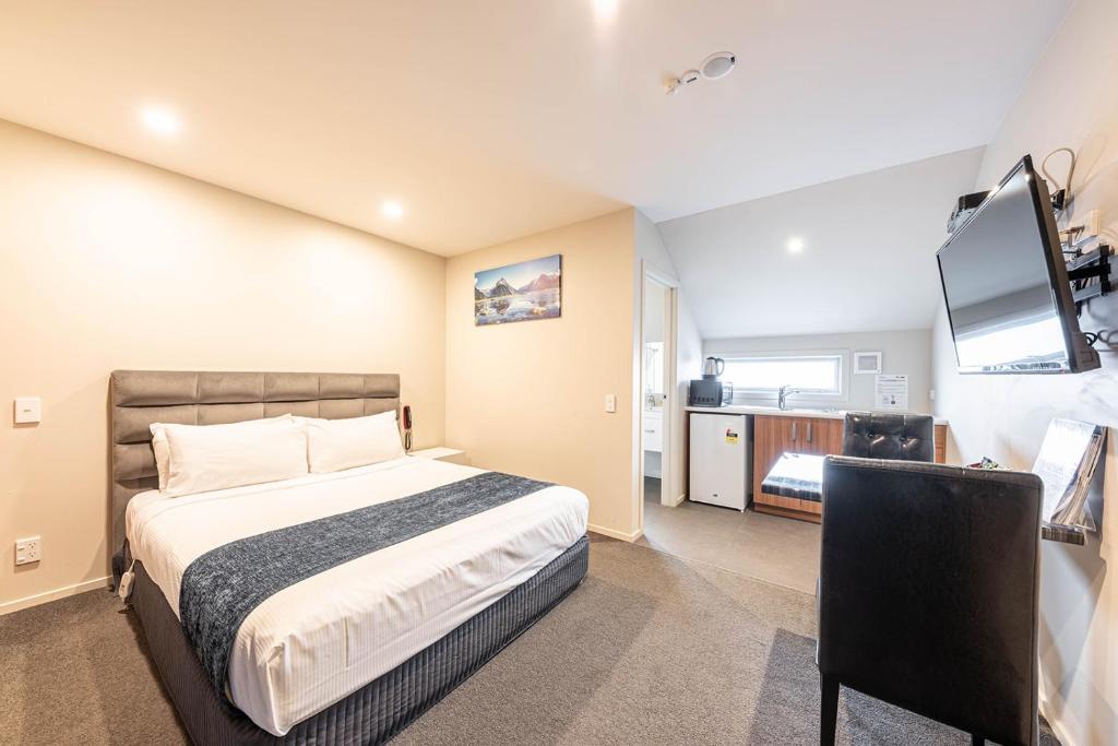 Postel nebo postele na pokoji v ubytování 311 Motel Riccarton