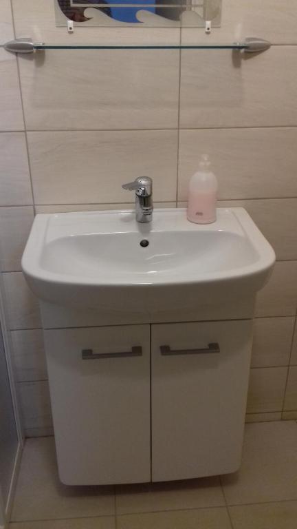 Koupelna v ubytování Tiszafa Apartman