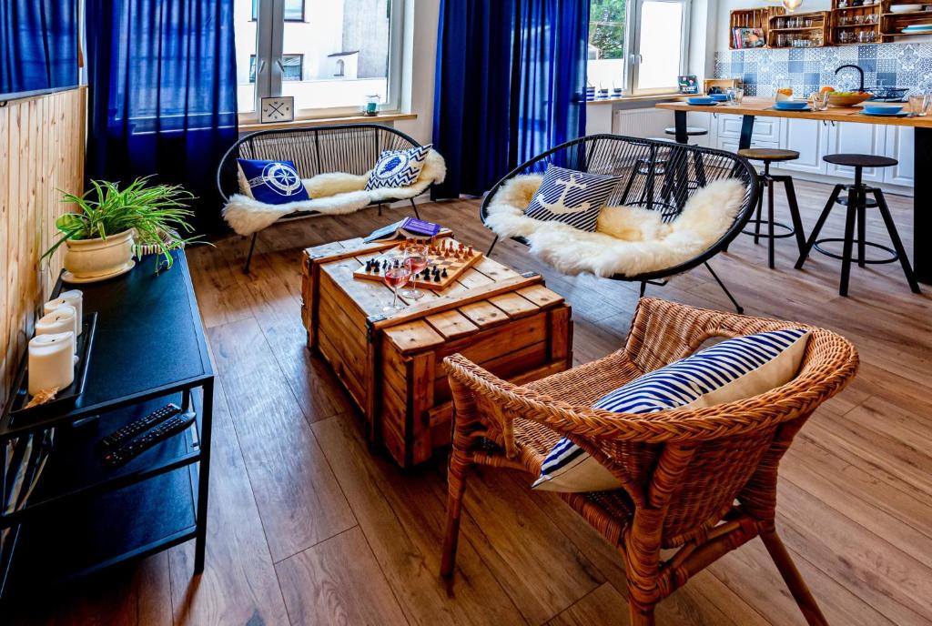 Posezení v ubytování Hostel & Apartments Kołobrzeg