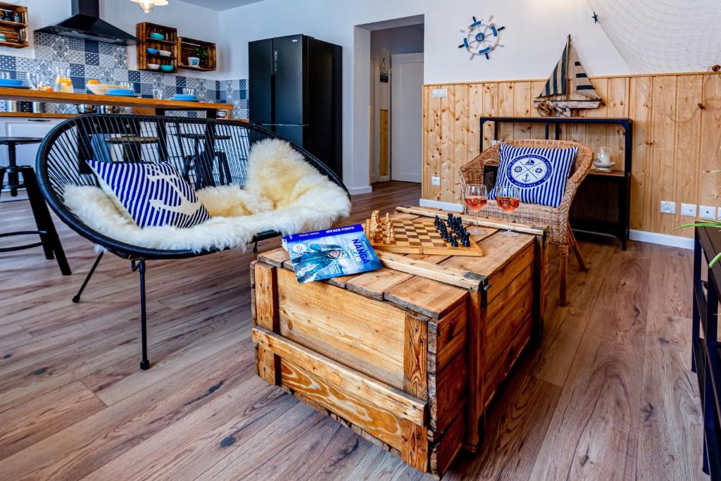 Posezení v ubytování Hostel & Apartments Kołobrzeg