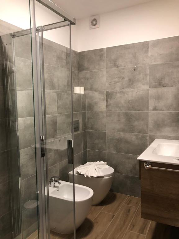 Koupelna v ubytování Hotel Aldebaran