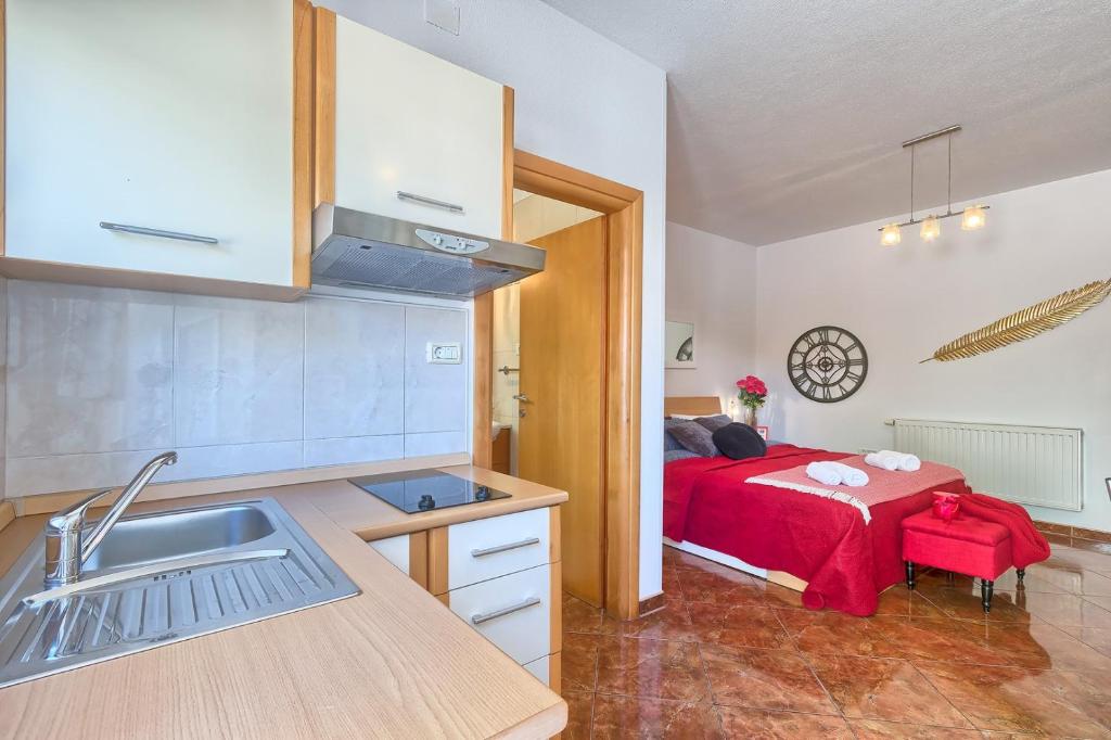 Postel nebo postele na pokoji v ubytování Villa Mihaela