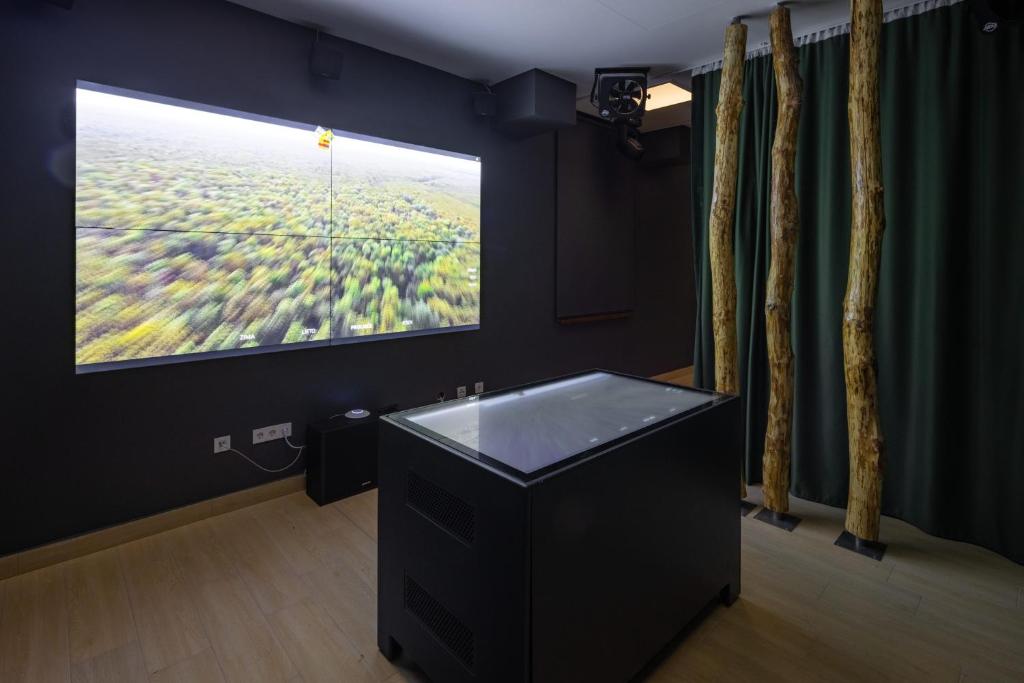 TV a/nebo společenská místnost v ubytování Otočki Virovi