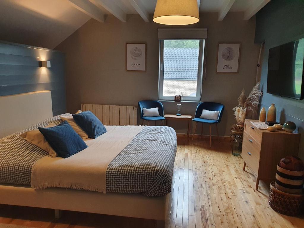 Posezení v ubytování B&B Maison Pierreuse