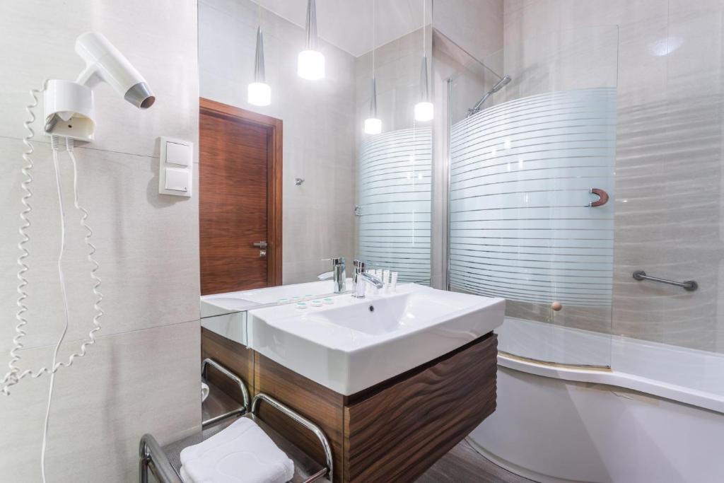 Kúpeľňa v ubytovaní Hotel Wenecki
