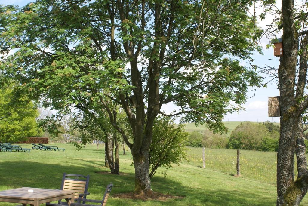 Zahrada ubytování Le Panorama Nadrin