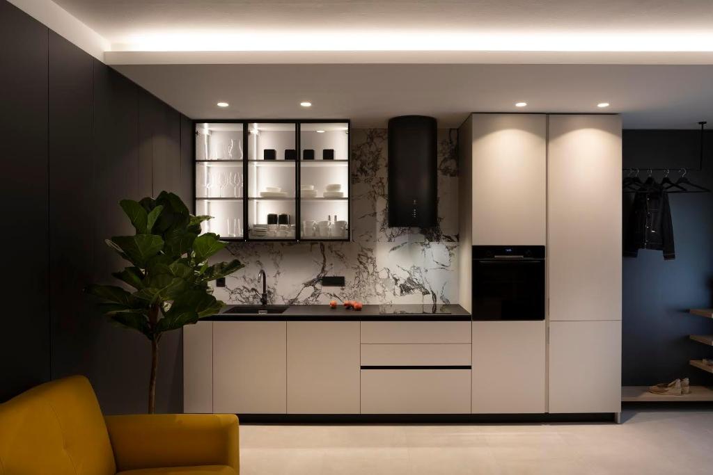 Kuchyňa alebo kuchynka v ubytovaní Apartman Mali raj