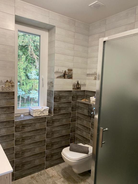 Koupelna v ubytování Dióliget Cottage Sárvár