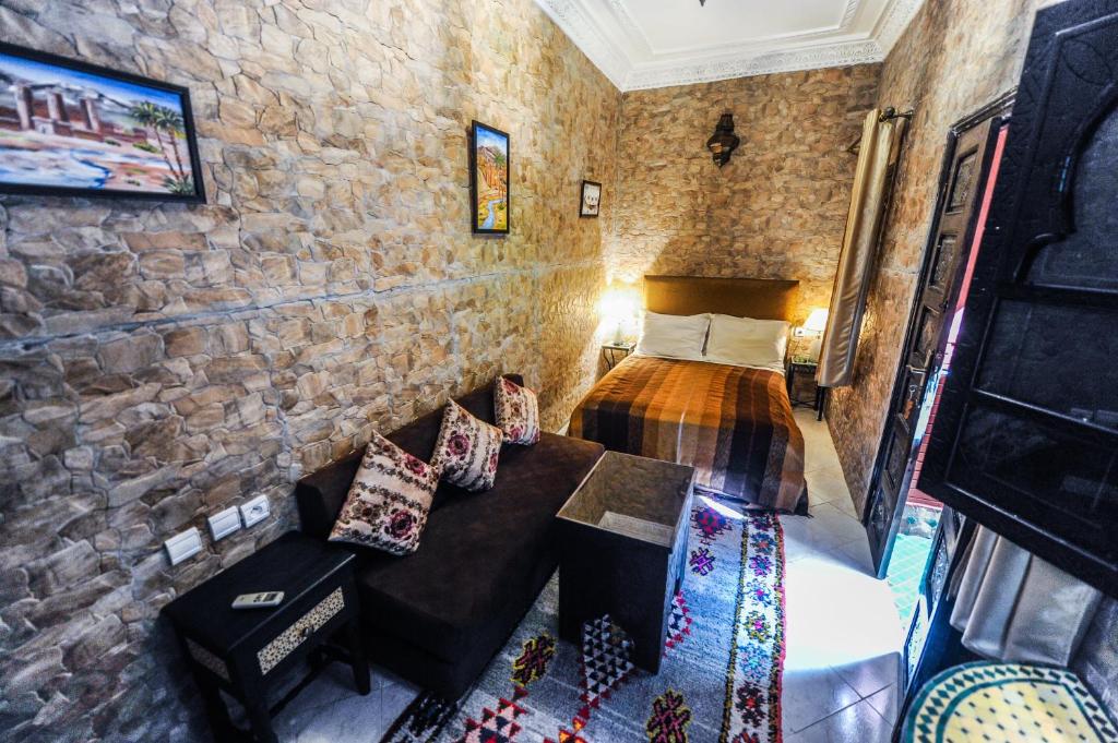 Posezení v ubytování Riad Errabii & Spa