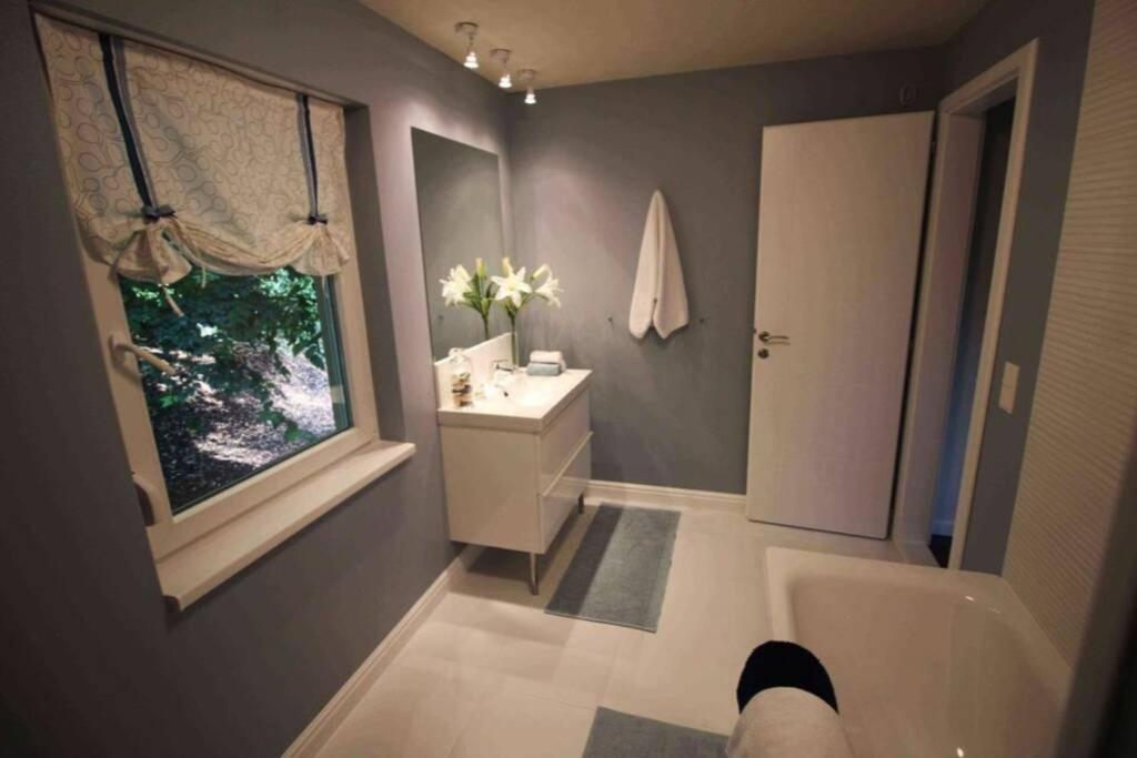 A bathroom at Peaceful Designer Home 50 meters from Lake Balaton, Ideal for Families