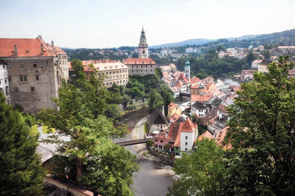Widok na miasto Czeskie Budziejowice z tego pensjonatu