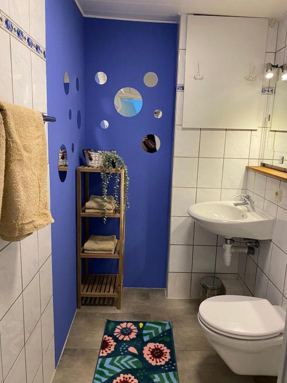 Koupelna v ubytování Haus Heideblick