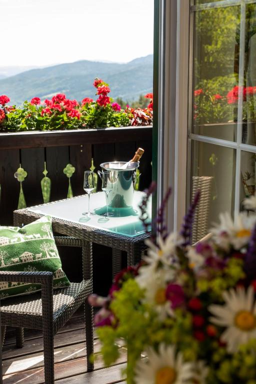 Balkón nebo terasa v ubytování Der Knappenhof - Hotel & Restaurant