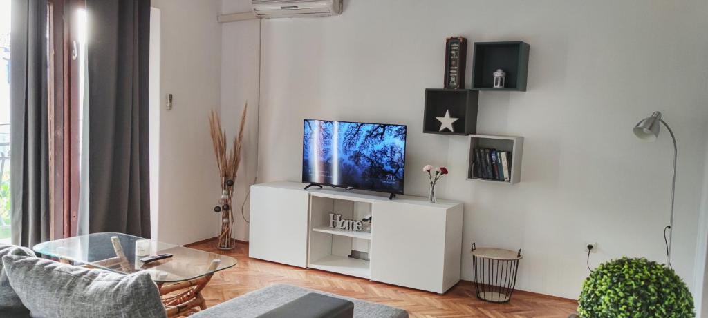 TV a/nebo společenská místnost v ubytování Apartments Matejčić
