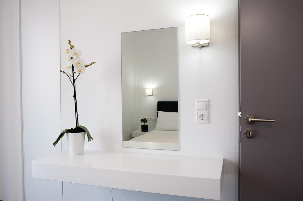 Ένα μπάνιο στο Aestas Apartments