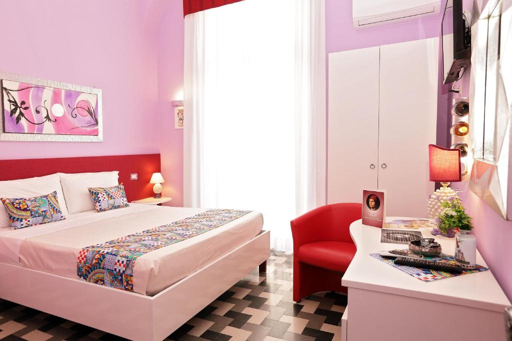 Postel nebo postele na pokoji v ubytování B&B Antonello da Messina