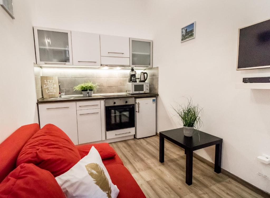 Kuchyňa alebo kuchynka v ubytovaní Real Apartments Klauzál II