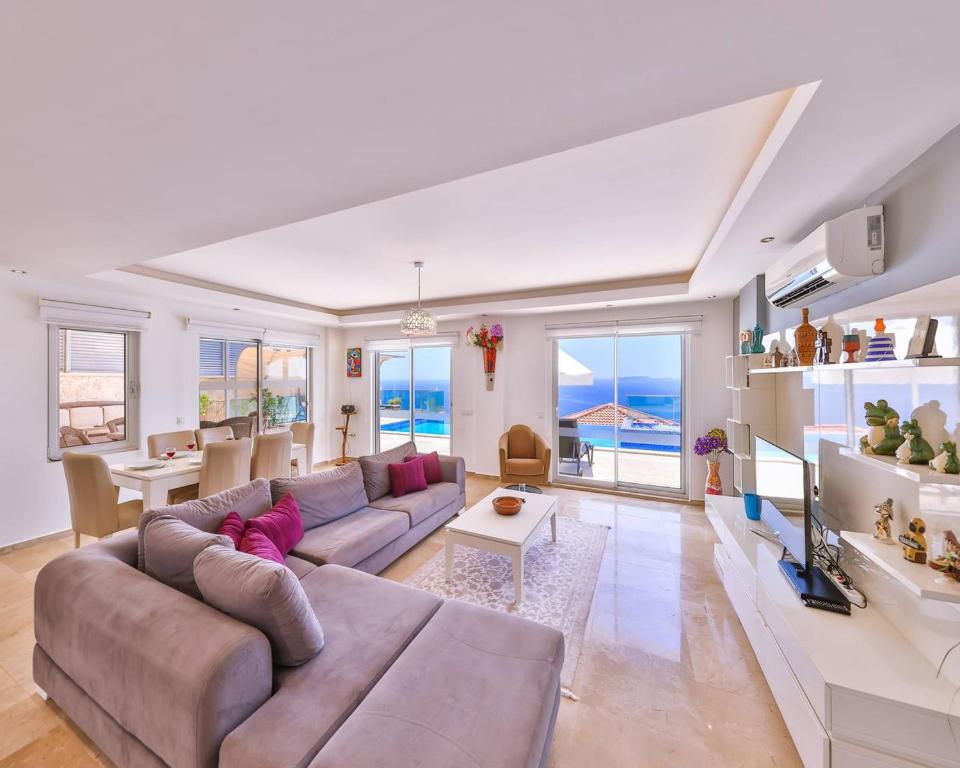Posezení v ubytování Villa Troya Kas Peninsula