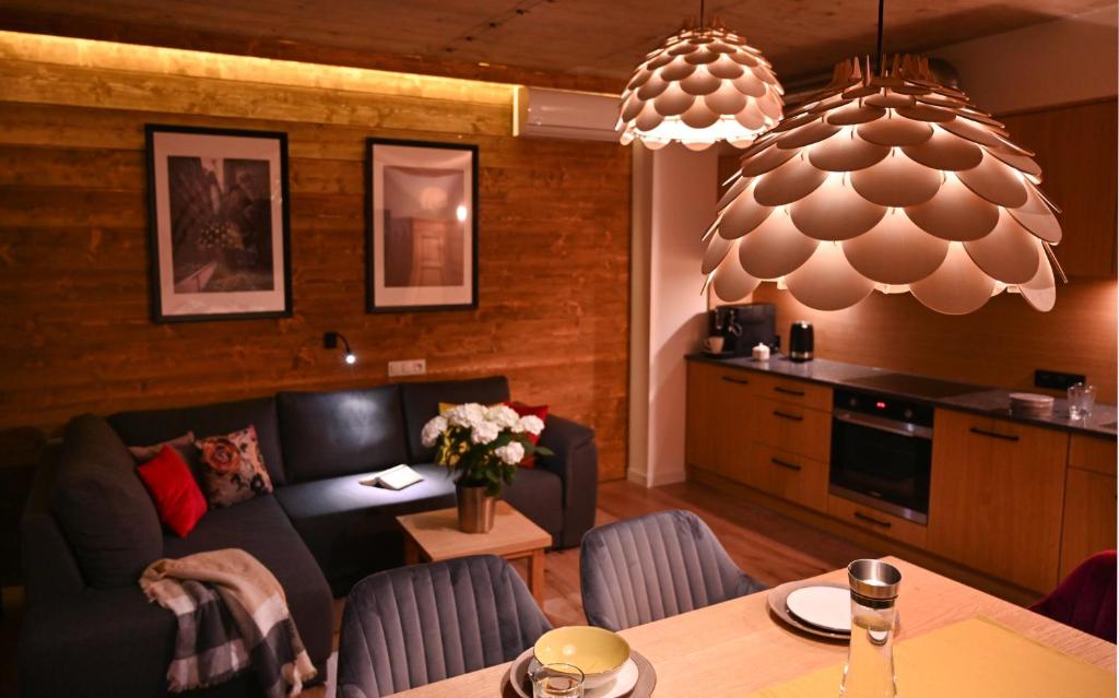 Część wypoczynkowa w obiekcie Apartamenty u Harrego BOUTIQUE SPA z klimatyzacja, balkon, sauna, tężnia parking