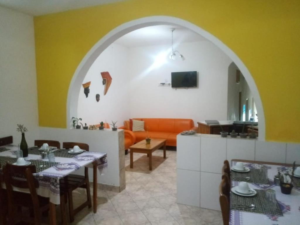 Posezení v ubytování Pousada e Hostel Chapada Suites