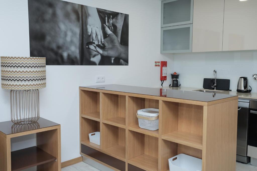 Kuchyň nebo kuchyňský kout v ubytování Casa Das Condessinhas
