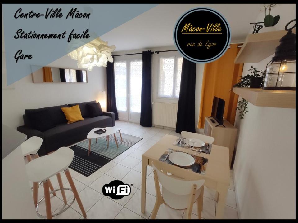 Mâcon Centre ville-gare-wifi-cosy-parking public à proximité - Appartement D'une Chambre