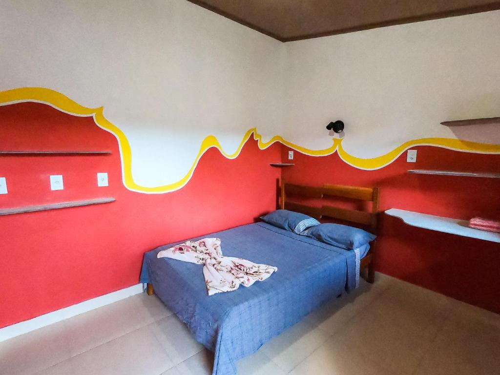 Postel nebo postele na pokoji v ubytování Chapada Backpackers Hostel Agência