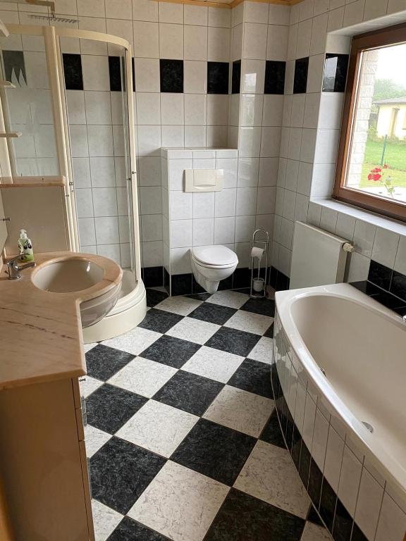 Koupelna v ubytování Ferienwohnung Wiek