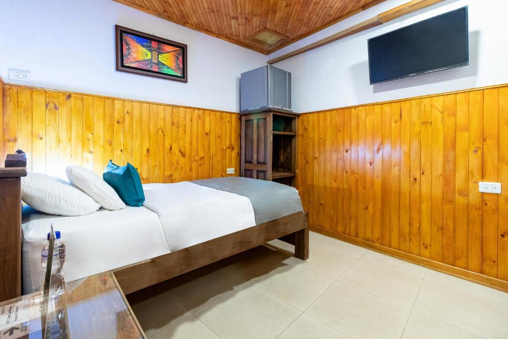 Postel nebo postele na pokoji v ubytování Casa Candilejas
