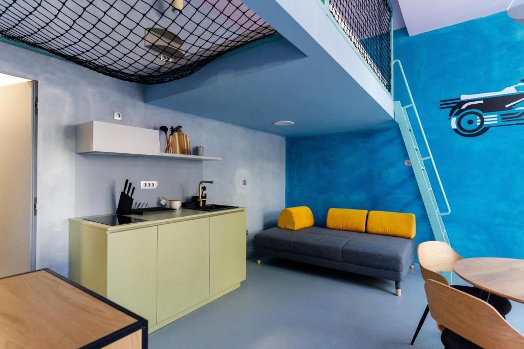 Kuchyň nebo kuchyňský kout v ubytování Tomosmatik Apartments Koper by Locap Group