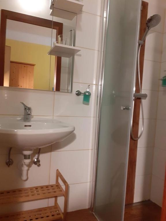 Kúpeľňa v ubytovaní Gasthof Brauerei Kofler