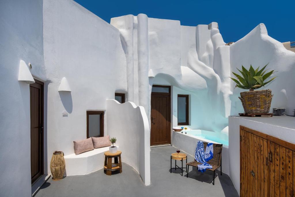 Posezení v ubytování Aegean Mist Luxury Suites