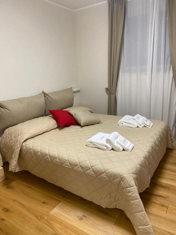 Postel nebo postele na pokoji v ubytování Podere Belsogno-Camera Lavanda
