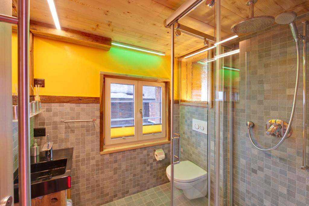 Koupelna v ubytování Chalet Schtuba