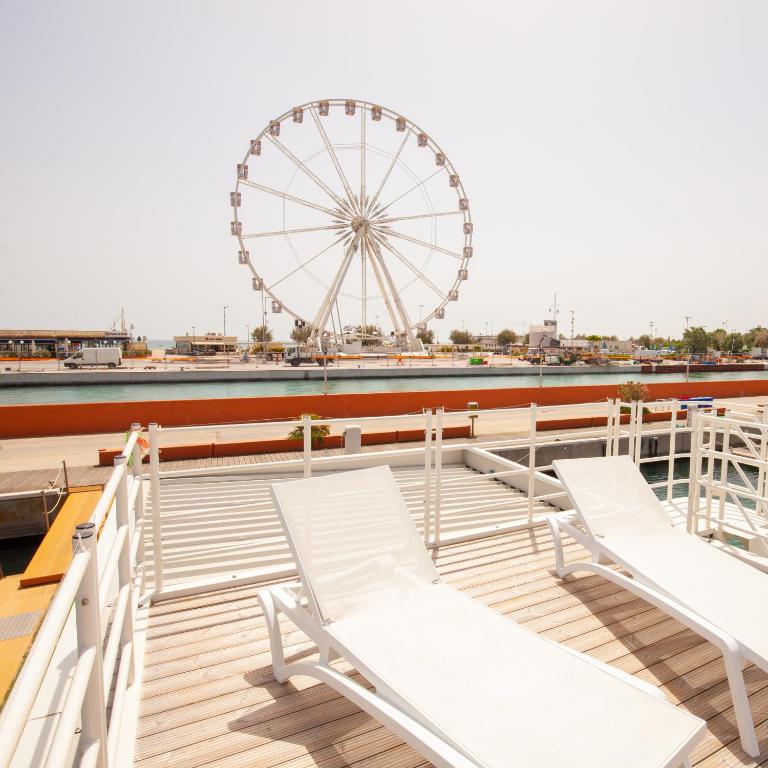Balkón nebo terasa v ubytování House Boat Rimini Resort