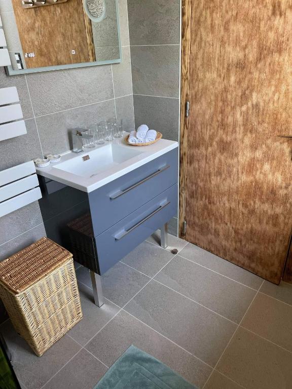 Koupelna v ubytování Auberge du Raddon