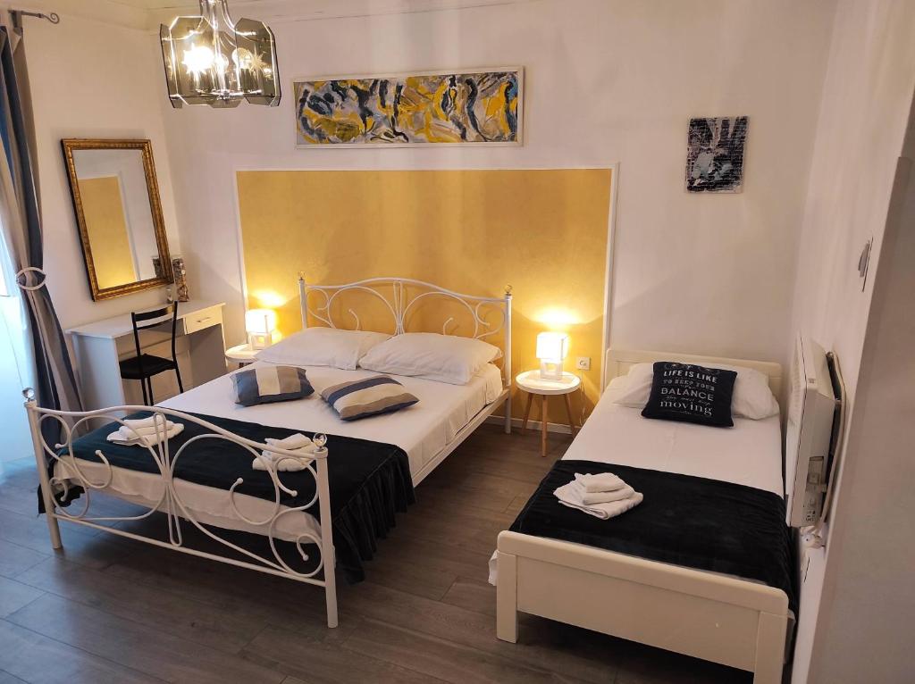 Postel nebo postele na pokoji v ubytování Apartman Plasse