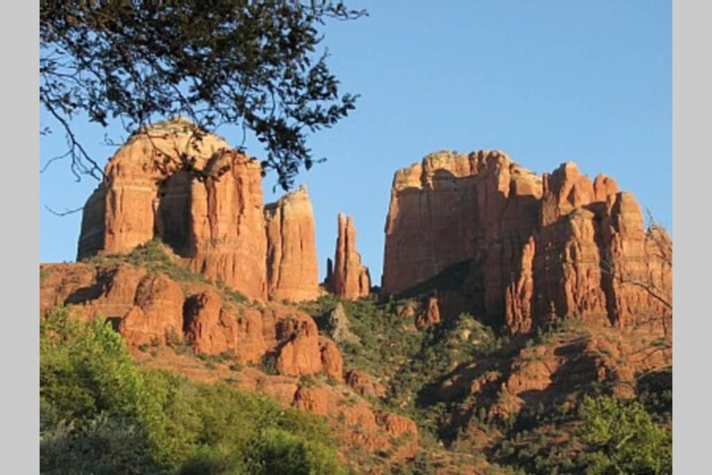 a view of a mountain with rocks and trees at Bella Diosa 'on the green' in Sedona
