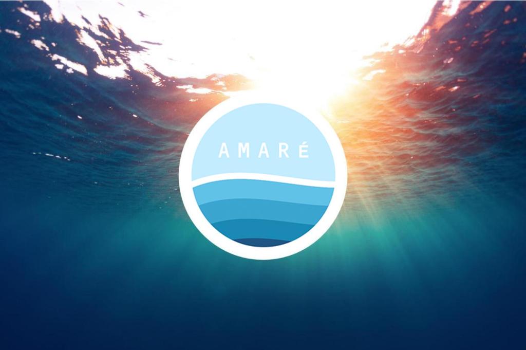 aire logo in the water with the sun in the background at AMARÉ Lodge® in Ovar