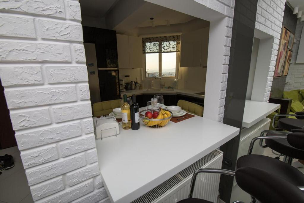 Nápoje v ubytovaní Helen Luxury Loft Design MEISONETTE-APARTMENT