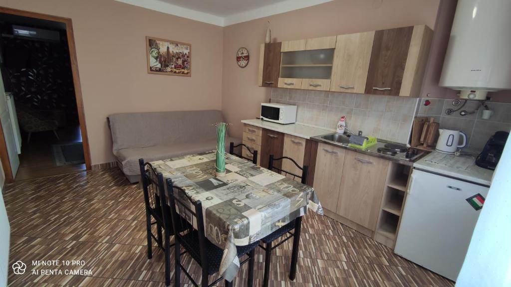 Kuchyň nebo kuchyňský kout v ubytování Apartman Edit