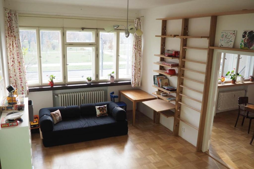 Posezení v ubytování Rodinný apartmán v centru Prahy