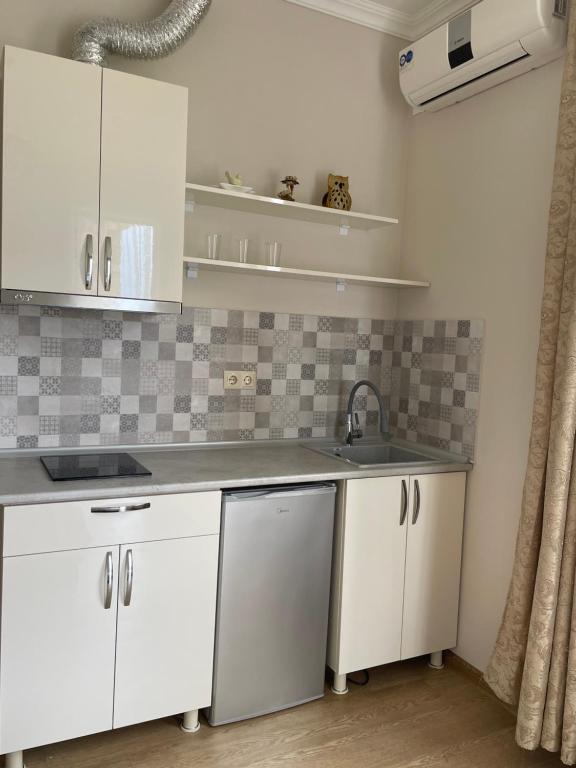 Kuchyň nebo kuchyňský kout v ubytování Guest House Kobuleti