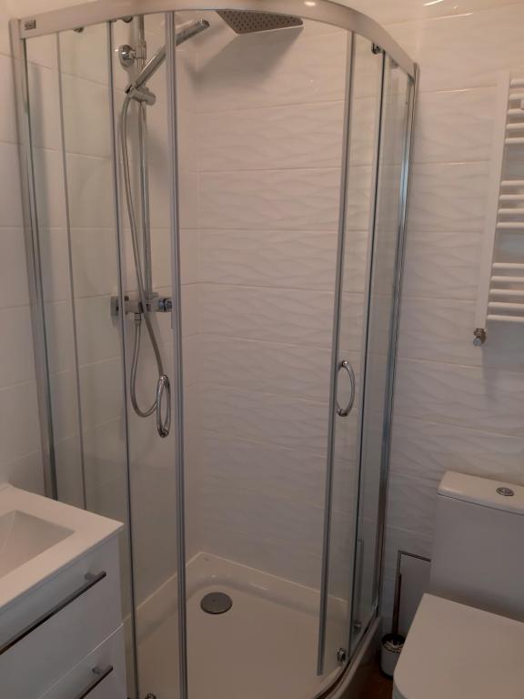 Kúpeľňa v ubytovaní Apartamenty Katowice Stawowa 5