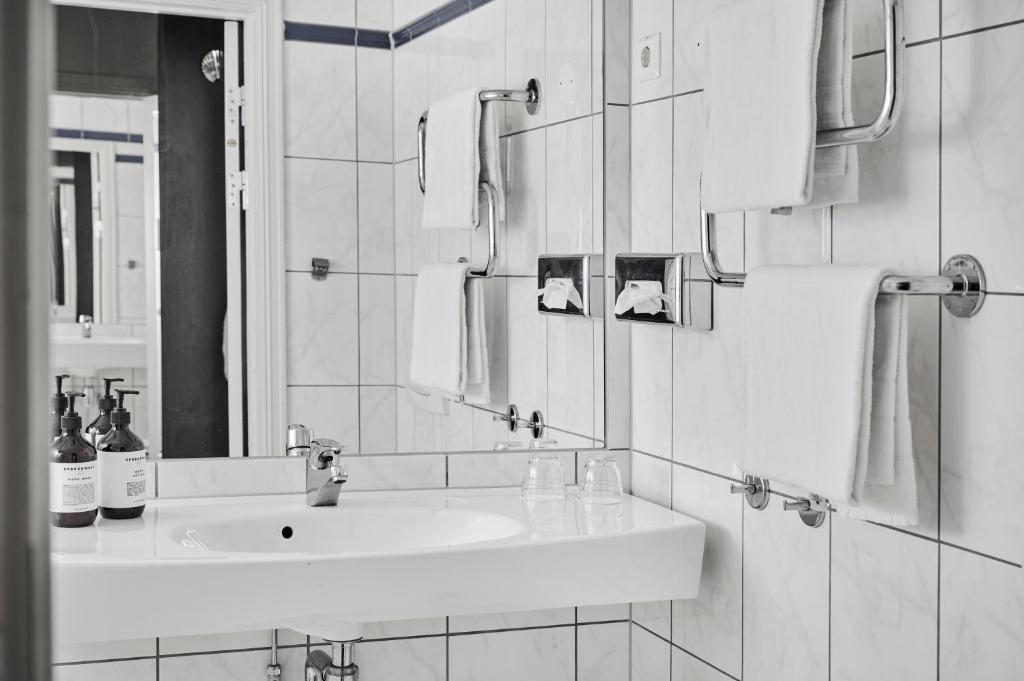 Koupelna v ubytování Hotel Klubben