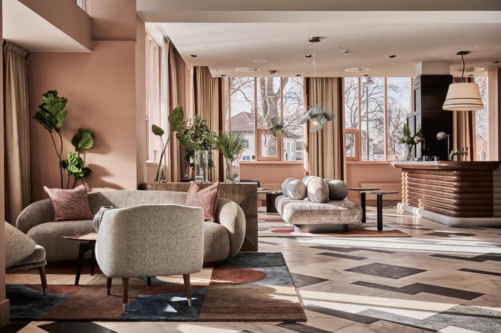 Posezení v ubytování Hotel Klubben