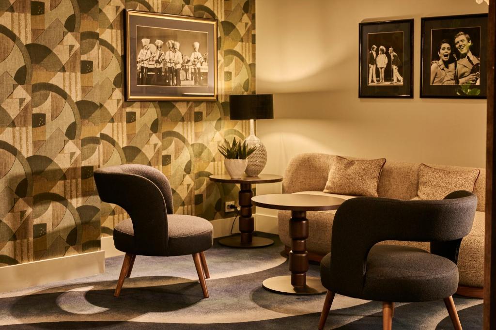 Posezení v ubytování Hotel Klubben