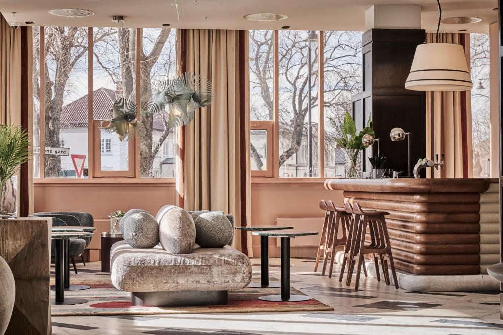 Posezení v ubytování Hotel Klubben