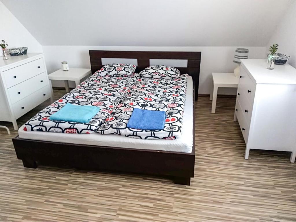 
Łóżko lub łóżka w pokoju w obiekcie Holiday Home Zakątek VENTUS II

