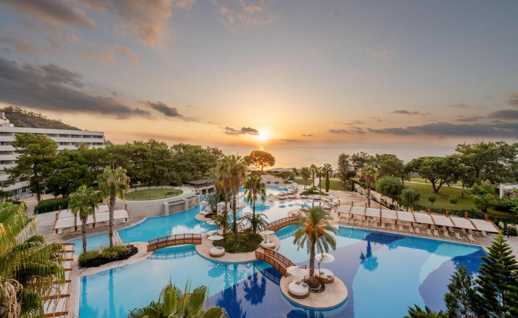 an aerial view of the pool at the resort at Rixos Premium Tekirova - The Land of Legends Access in Tekirova